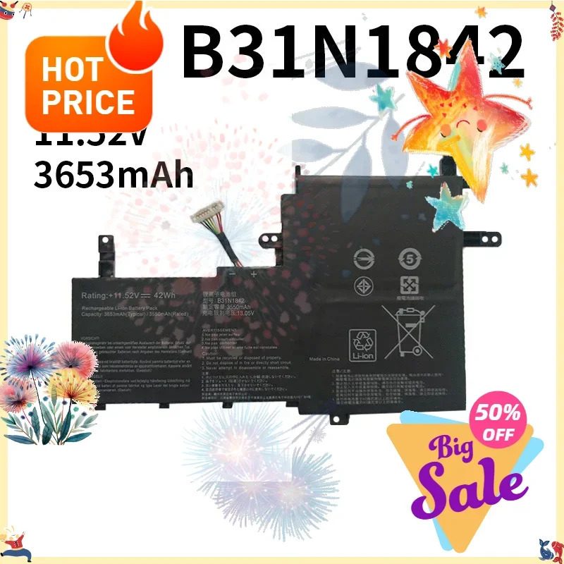 NEW Compatible With ASUS S5500F V5050E V5100E M5100U S531F B31N1842 Laptop Batteries