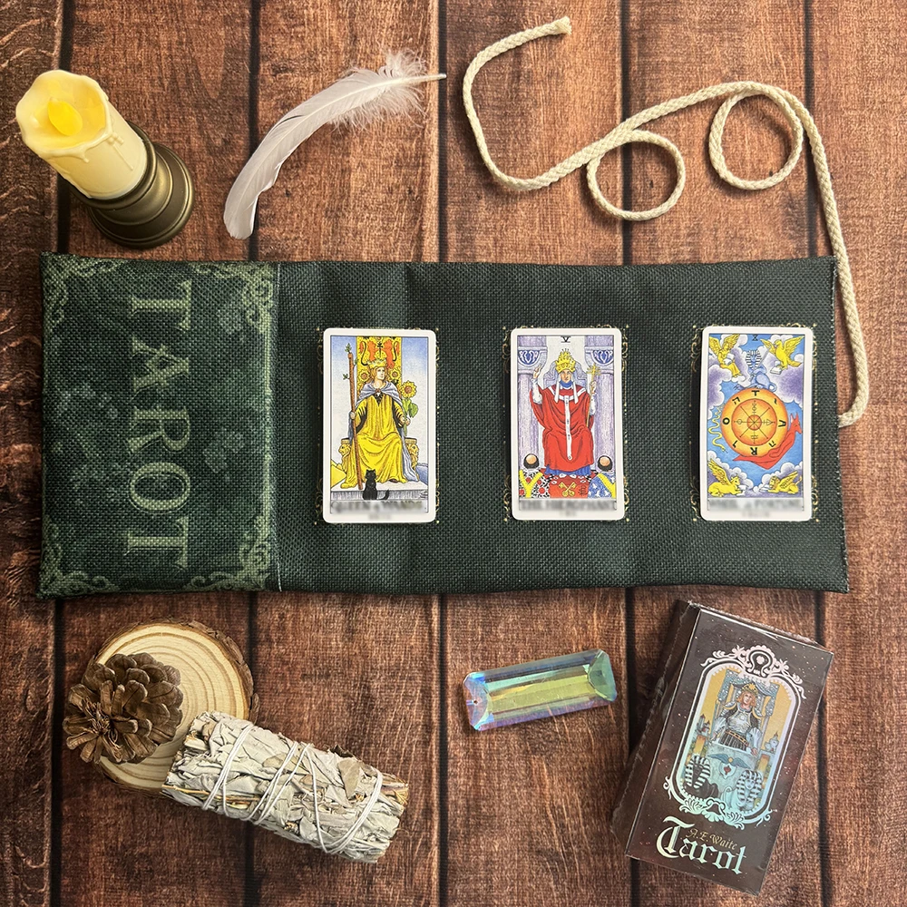 Lebendige Schmetterling Grün Pflanzen Tarot Aufbewahrungstasche Tarot Karten Tischdecke Wahrsagerei Werkzeuge Wrap Beutel Aufbewahrungstasche Home Decor