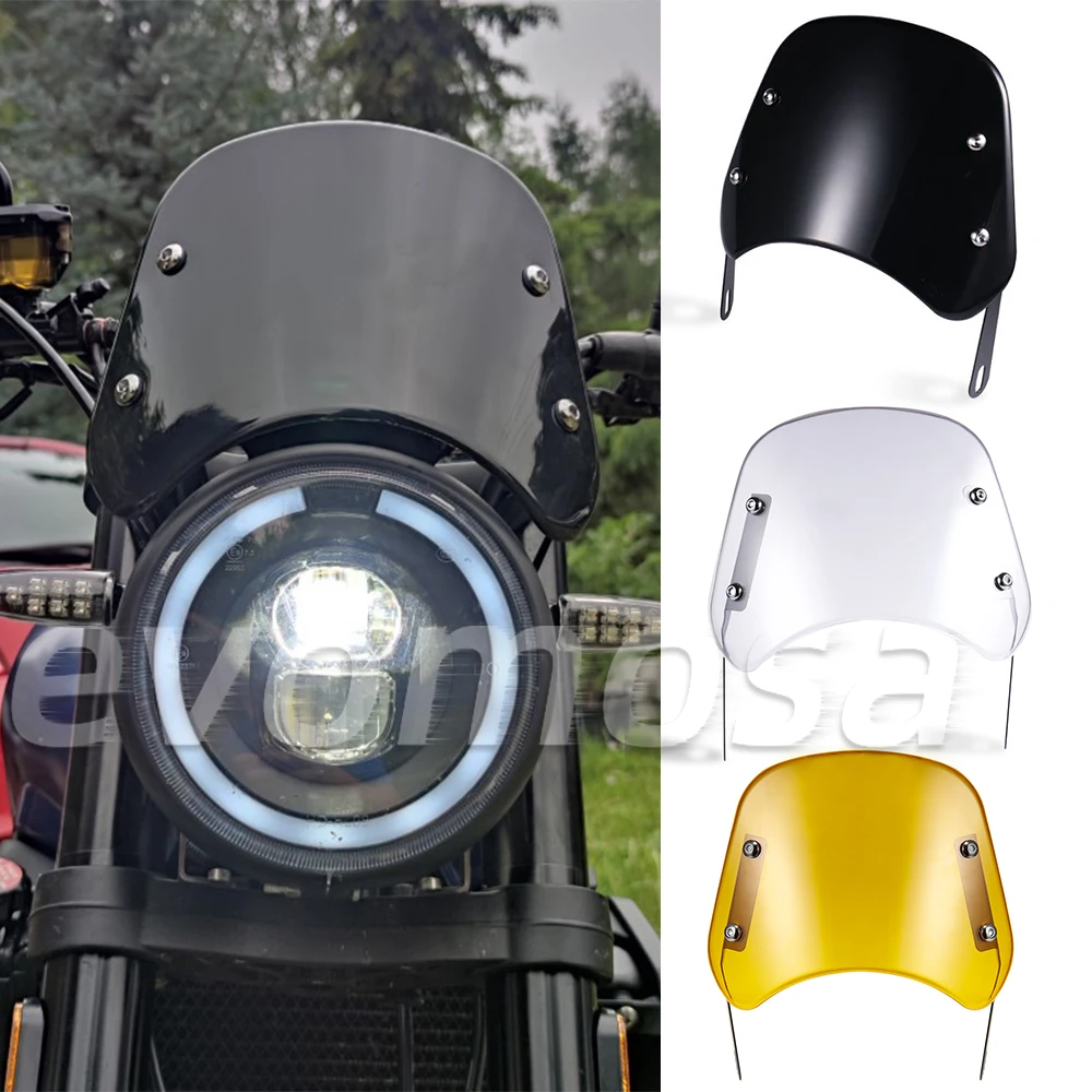4 colors Motorcycle Windshield Wind Deflector Windscreen Universal for Harley Honda Yamaha Kawasaki Suzuki 6.5