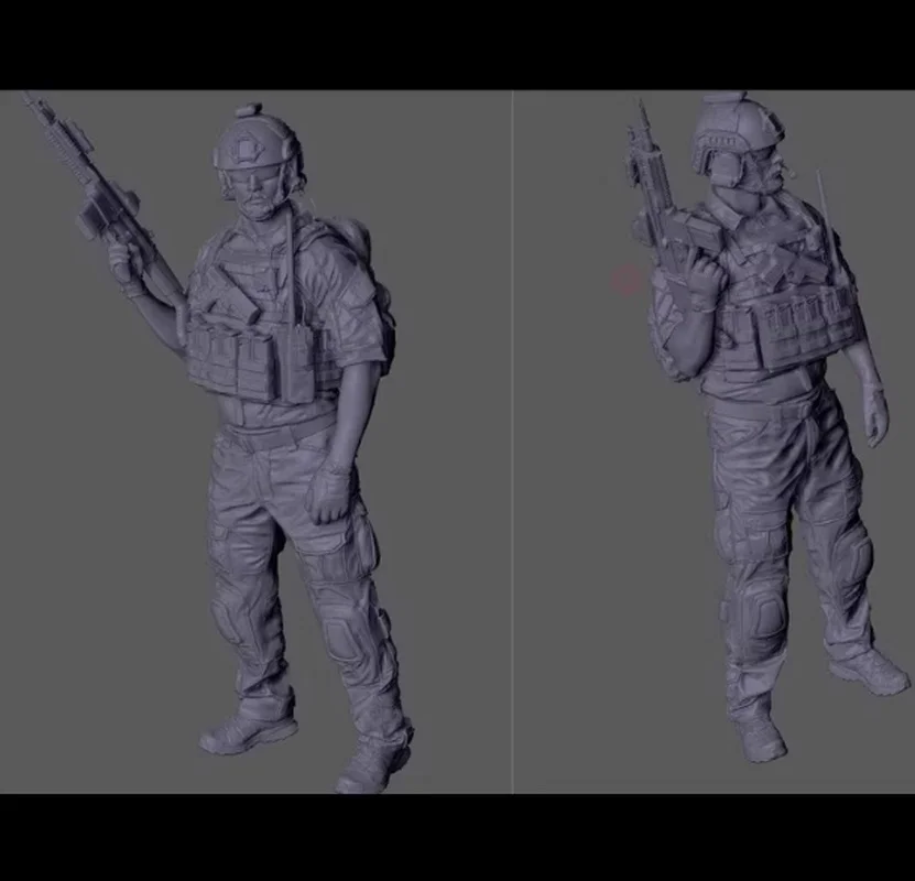 Figurine soldat militaire des forces spéciales en résine, Micro Miniature Gk, modèle blanc imprimé en 3d, jouet non assemblé et non peint, 1/16