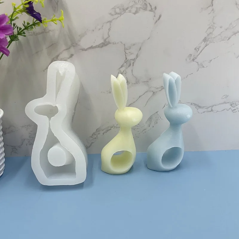 

Animal Series Aromatherapy Candle Silicone Mold Rabbit Plaster Decoration Handmade Soap DIY Baking Chocolate Mold