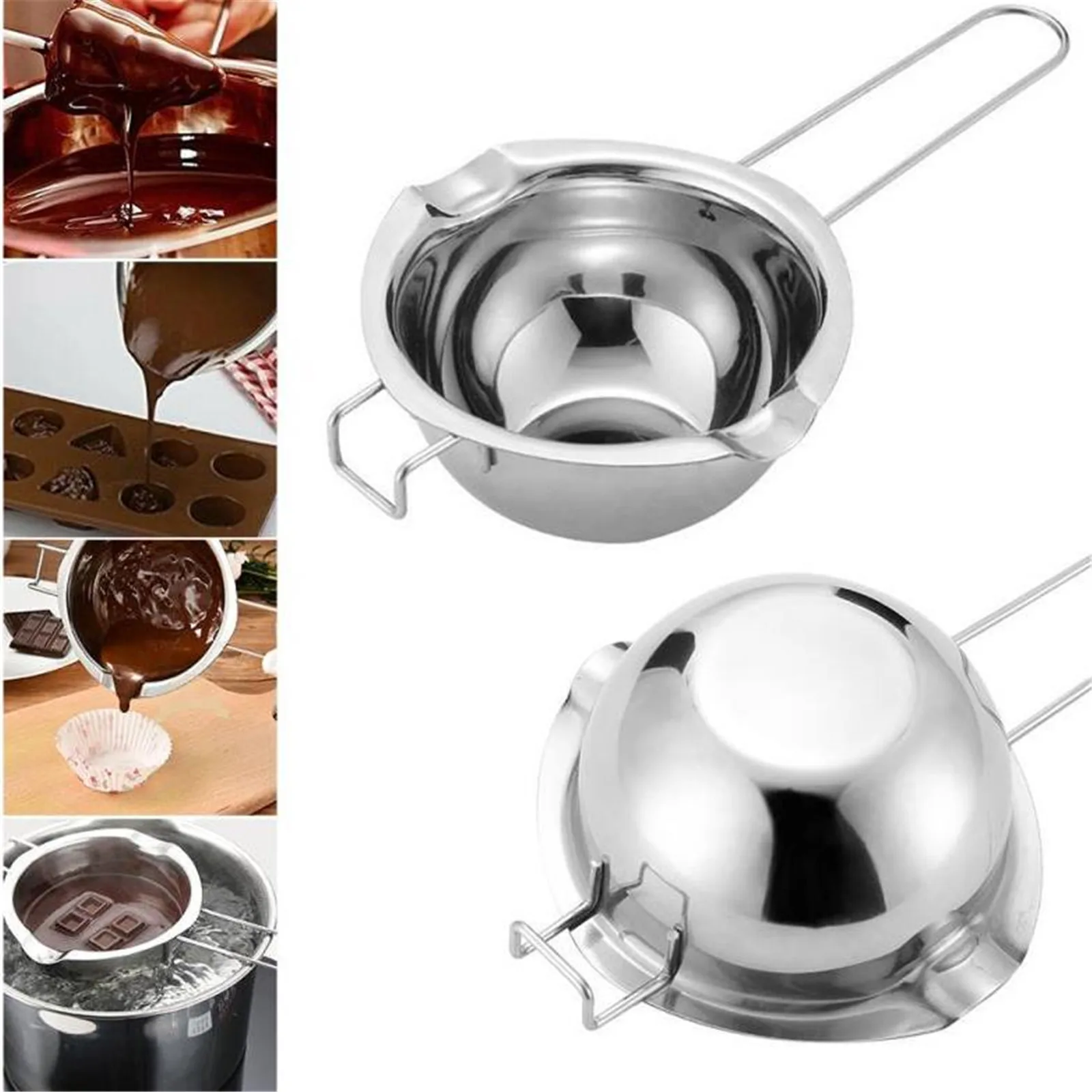 

201 Stainless Steel Melting Pot Kitchen Milk Chocolate Butter Bowl Boiler Cooking Accessories Kitchen Tools Accessories Kitchen