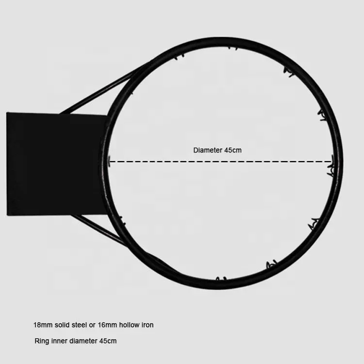 저렴한 45cm 직경 스틸 튜브 농구대, 림 포함 농구 링 네트