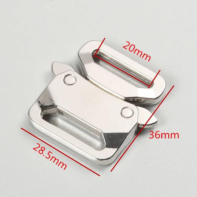 2/5pcs ID20/25mm Metal Automatic Release Buckles Belt Adjustment Buckle DIY Multifunctional Outdoor Strap Band Snap Hook Clip