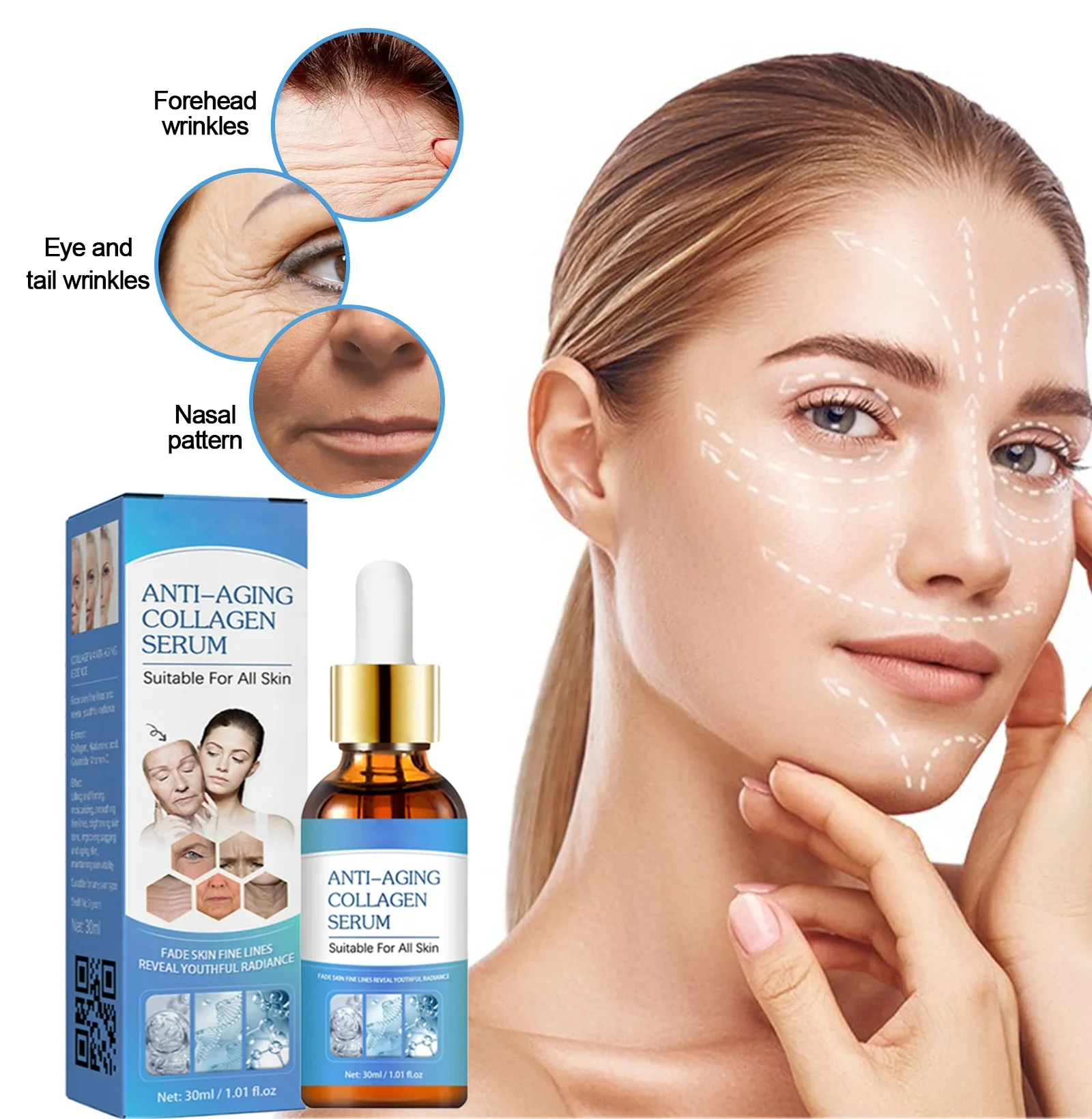 Anti-Wrinkle Collagen Serum Anti-Aging Firming Brightening Whitening Moisturizing Skin Care