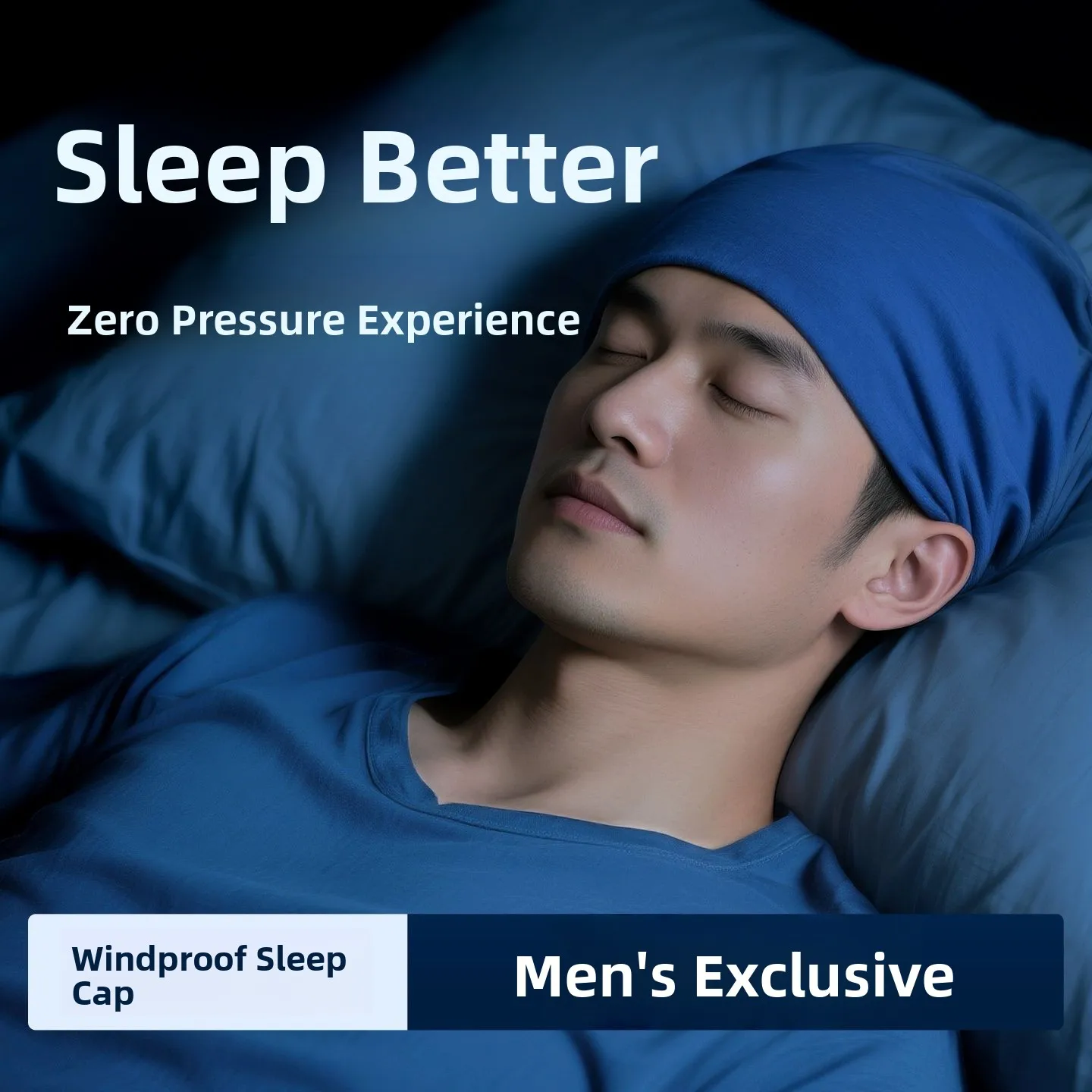 

Легкая дышащая влагопоглощающая шапка для сна мужская, ветрозащитная, без давления, для лета и осени, специальная шапка для сна