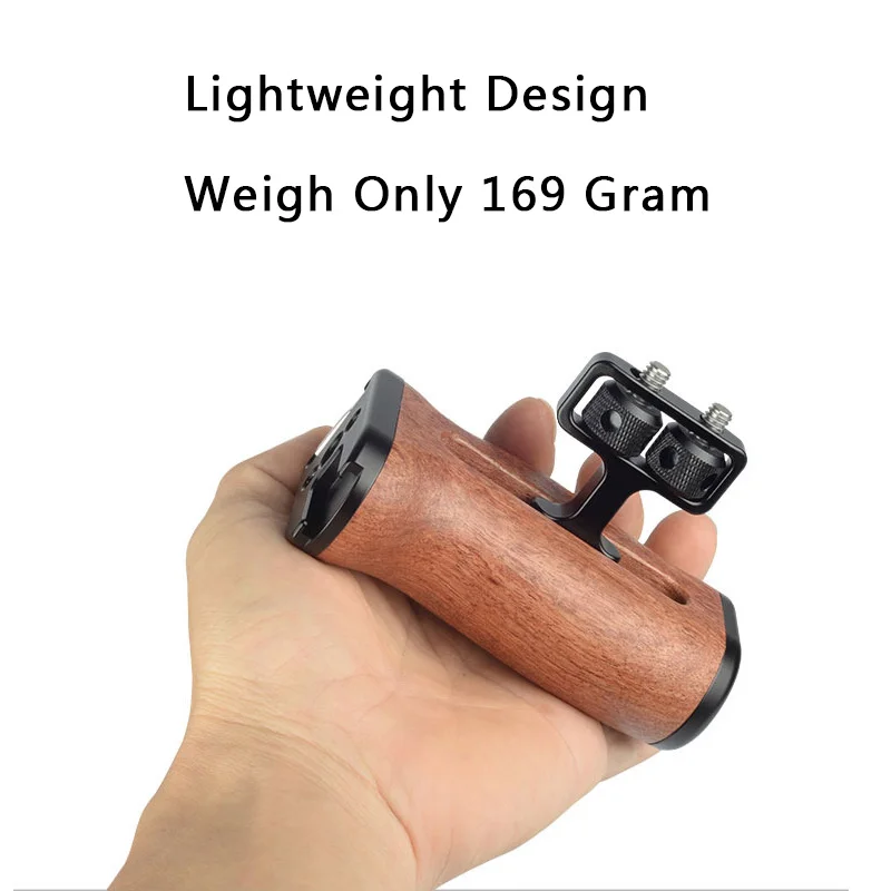 كاميرا أرنب قفص خشبي متعدد الوظائف مقبض جانبي عالمي SLR متعدد الوظائف مقبض قابل للتعديل لسوني كانون نيكون