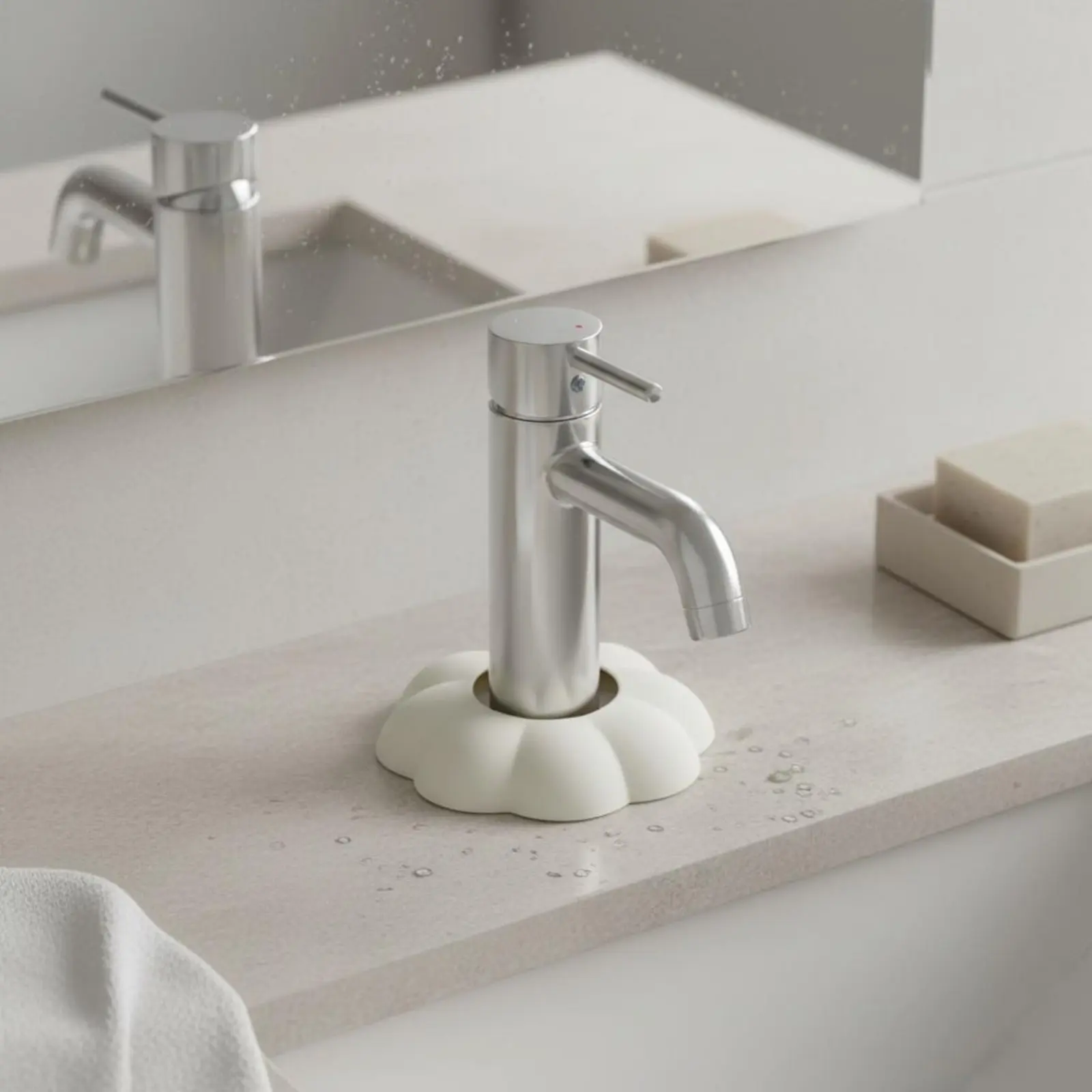 

Faucet Splash Guard Waterproof Silicone Faucet Mat Sink Splash Guard Reusable Home Accessory Anti-Slip