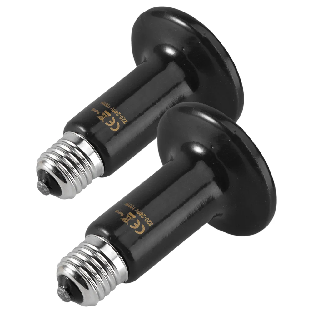 

2pcs Reptile Heat Lamp Bulbs Ceramic Heat Emitter Reptile Terrarium Heat lamp Tank Heat Bulb Amphibian Chicken Dog Cat Lizard