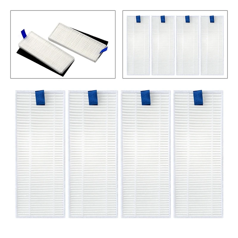 8 Pcs White Robotic Parts Vacuum Cleaner Accessories Hepa Filter For Dynaking R7