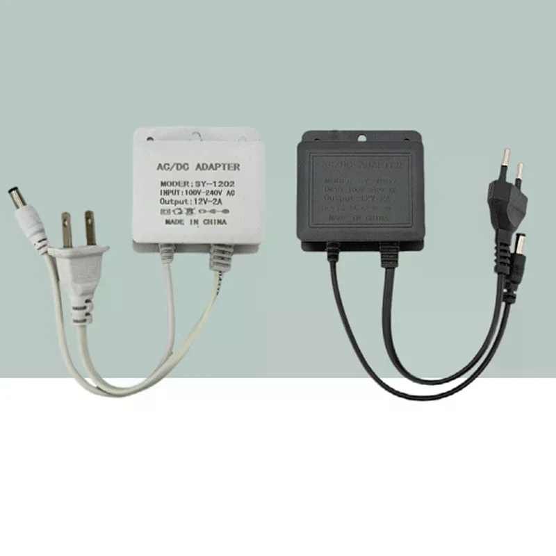 EU/US CCTV Security DC12V Power Adapter; AHD Camera Charger for Surveillance DVR/NVR, AC100V-240V Input