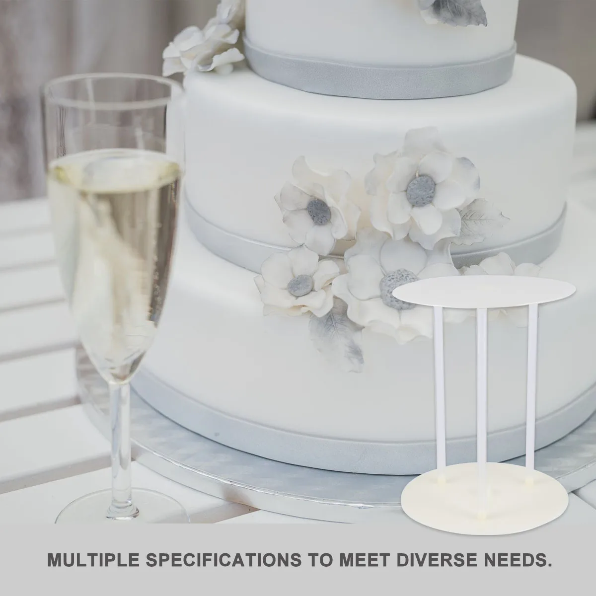 

1 Set Multi-layer Cake Piling Bracket Support Frame Practical Cake Stands Round Dessert Making Decor Tools (5pcs 8 Inche Pad + 1