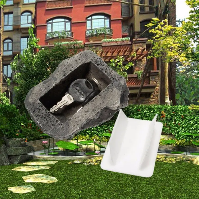 RamPro Hide-a-Spare-Key Fake Rock Looks & Feels like Real Stone Safe Hidden Case Box for Outdoor Garden or Yard Geocaching