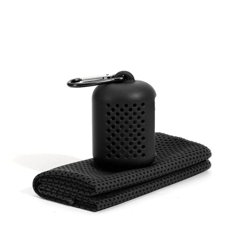 Portable Polyester Cooling Towel Microfiber Silicone Boxed Quick Dry Towel Absorbent Microfiber Towel Camping