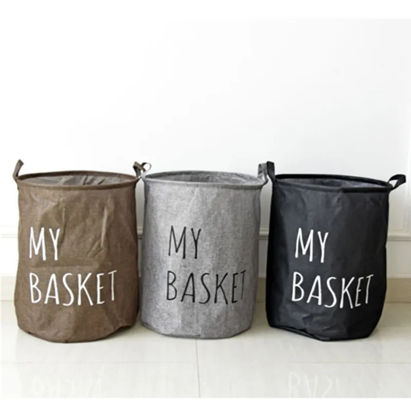 

Folding Cotton Linen Storage Box Basket for Storing Dirty Clothes Laundry Basket Sundries Underwear Bread Toy Sorting Basket