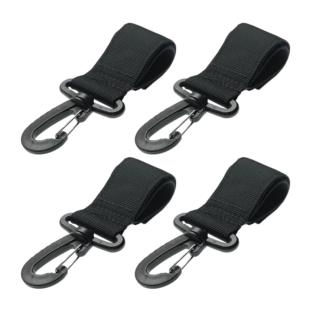 

4 Pcs Kayak Paddle Buckles Fittings Canoe Fixator Adjustable Fixed 18x38cm Hook Black Supplies