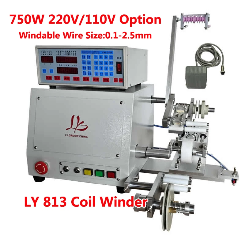 

LY 813 Computer CNC Wire Coil Winding Machine Wire Size 0.1-2.5mm Cable Winder For New Energy Transformer And Integrated Copper