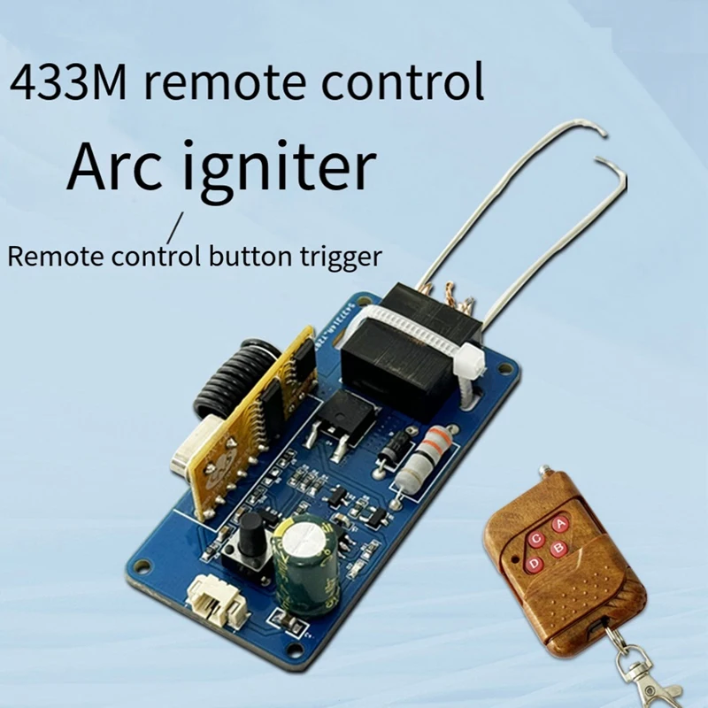 Imagem -03 - Controle Remoto Arc Igniter Gerador de Alta Tensão Módulo Gerador com Indicador Led dc 3.7v 433m