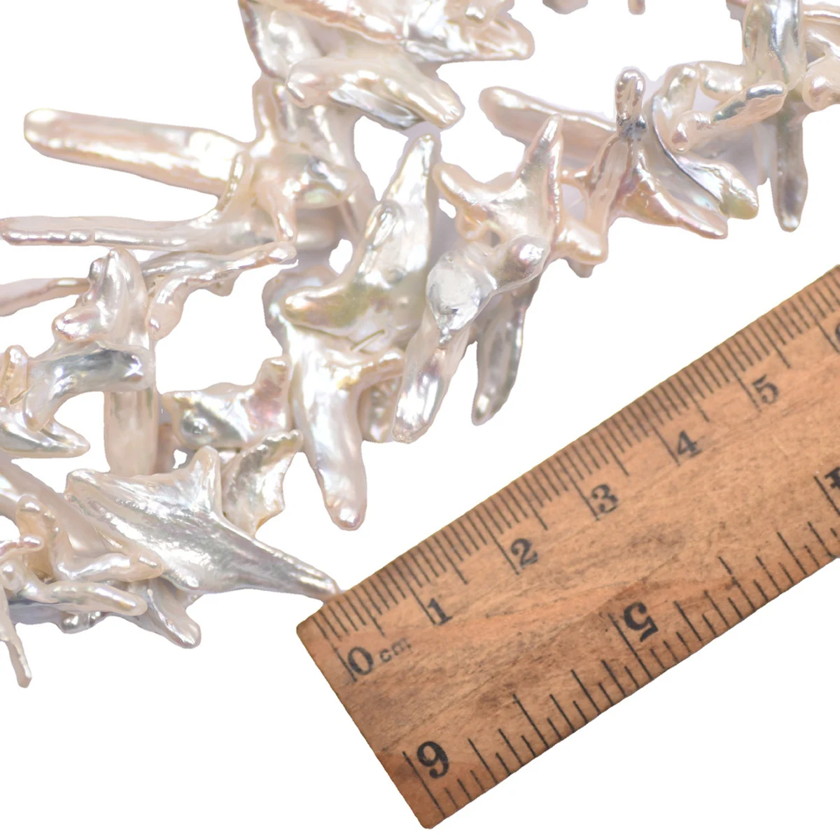 Natural Pearl Baroque Shaped Irregular Round Cross Button Beads for Making DIY Charm Jewelry Necklace Bracelet Earring Gift