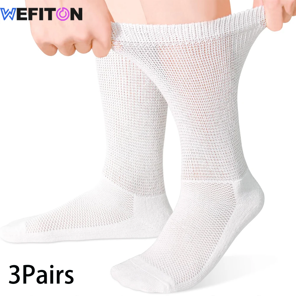 

3-Pairs Men & Women Knee-High Socks – Breathable Cotton, Seamless Toe, Stay-Up Design (Black/Gray/Beige/White)