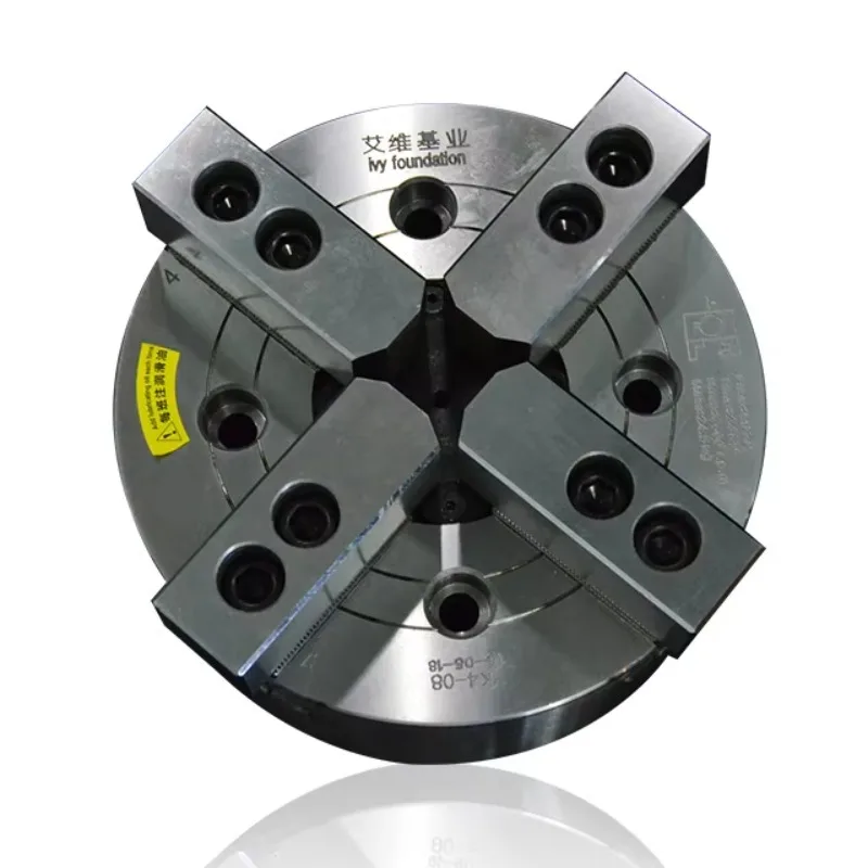 Through-hole Hydraulic Chuck Lathe Drill Mini Lathe 4 Jaw Machine YK4  Wood Lathe Power  Electromagnetic