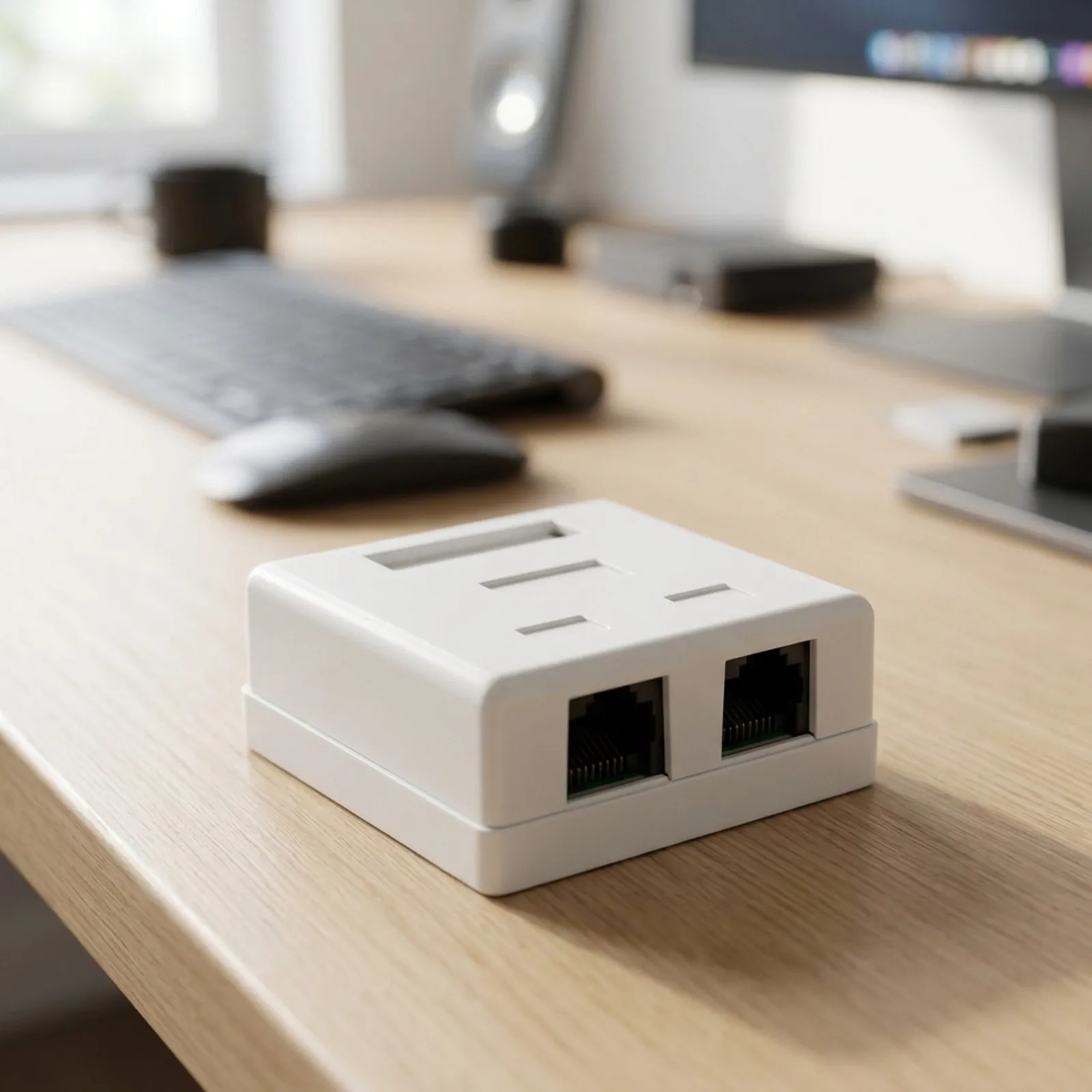 For Wall Installation Network Wall Plate CAT5E Data Socket Easy Installation Network Mount Network Outlet 6.58*4.95*2.52cm