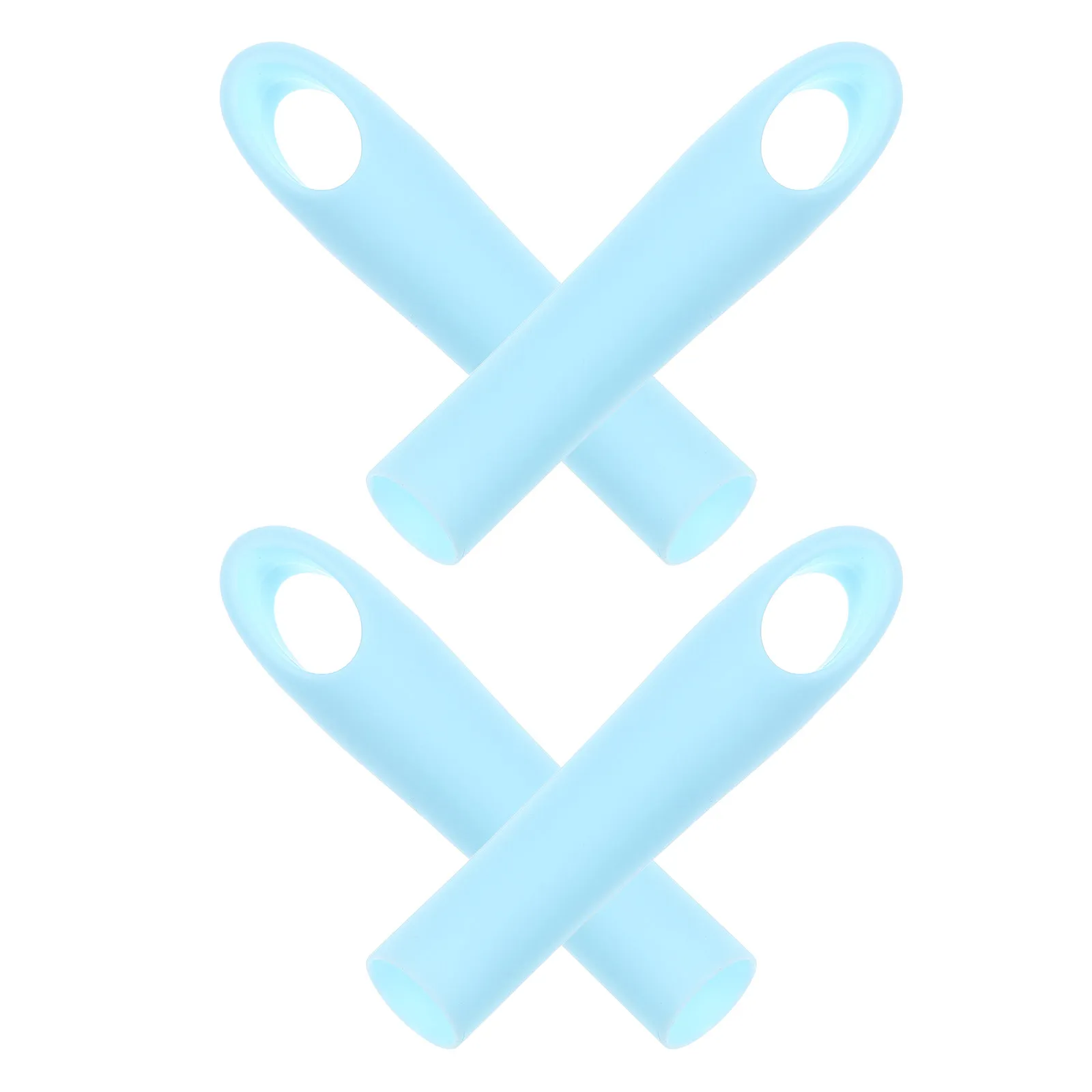 4Pcs Mop Broom Handle Grip Replacement Caps 16Mm Blue Non Slip Hanging Hole Mop Handle End Covers Sturdy Cleaning Tool Accessory