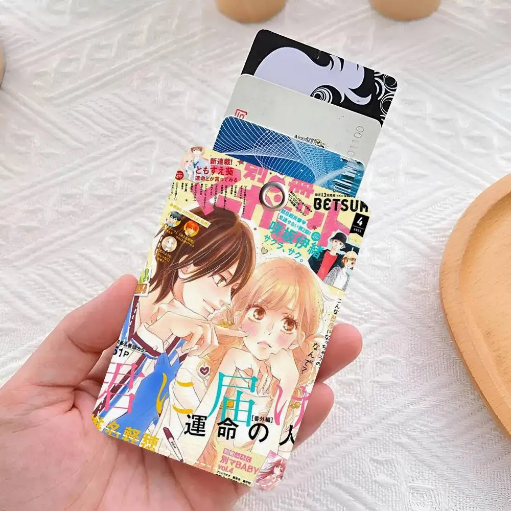 Anime Kimi Ni Todoke Card Holde Applicable To Credit Cards Bus Card Soft Leather Rectangular Keychain Protective Cover