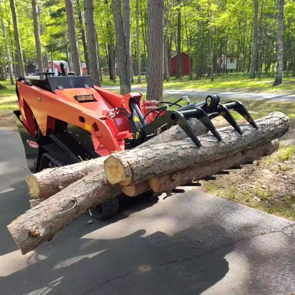 Log Splitter Attachments Operating Pressure 160 bar Length of Split Wood 550 mm for Mini Skid Steer Loader Track Loader