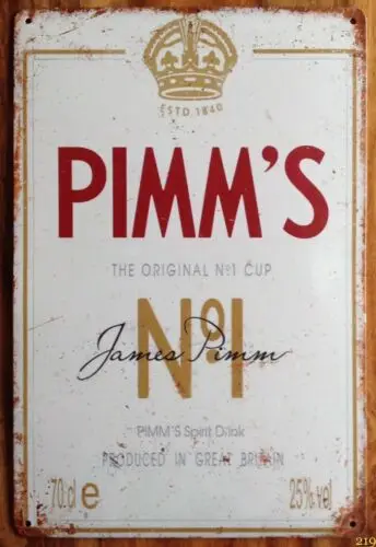 PIMMS-letrero de Metal para hombre, cueva, Pub, Bar, placa Retro Vintage, casa, cocina, Bar, regalo
