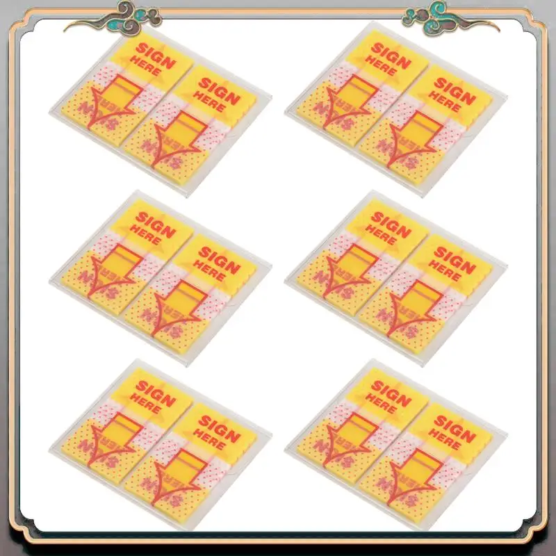 

A46M-300 Piece Sign Here Tabs Sign Here Stickers With Dispenser Arrows Flag, 1 Inch (Yellow)