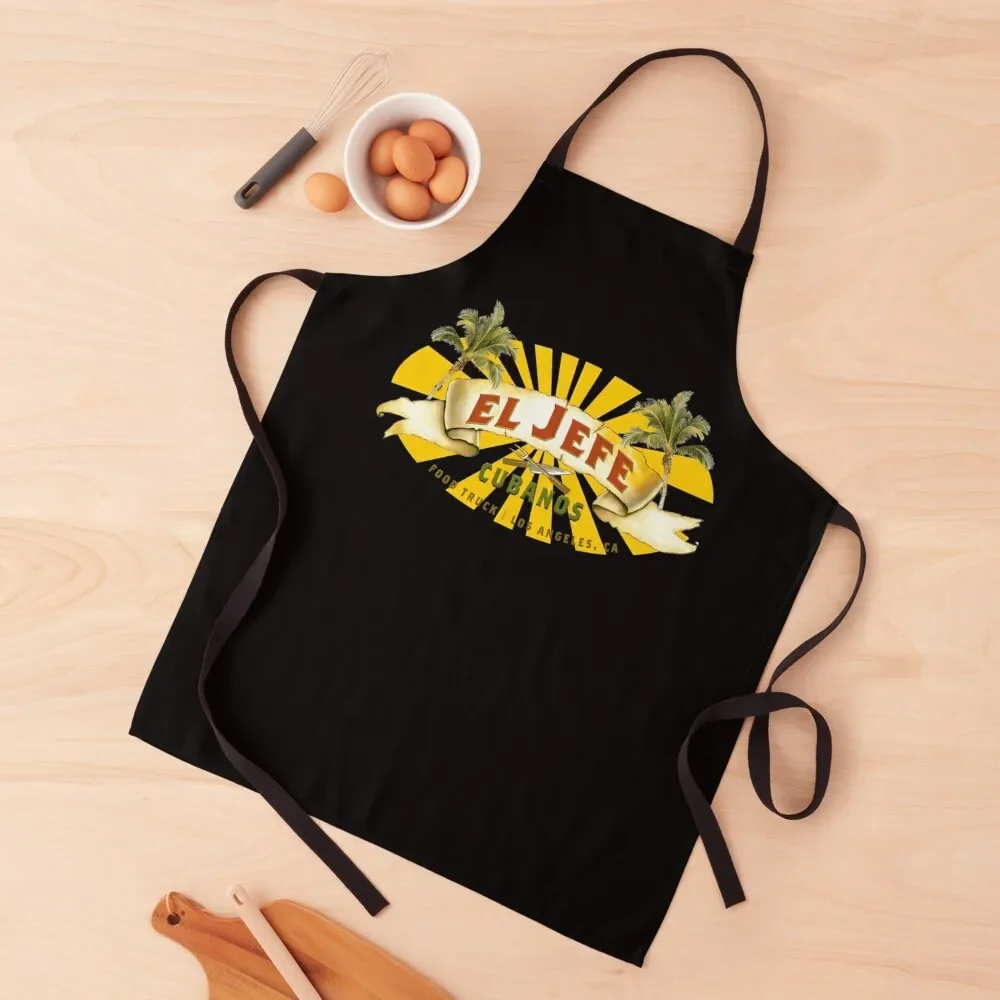 

El Jefe Cubanos Food Truck Essential T-Shirt Apron kitchen gadgets men Hairdresser Apron