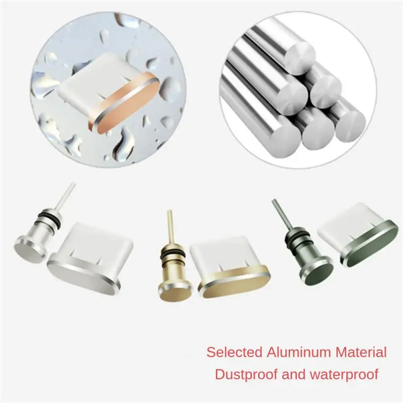 Spina di tipo C Spina antipolvere Jack per auricolari da 3,5 mm Scheda SIM Spina antipolvere USB tipo C per iPhone Samsung Huawei Xiaomi Redmi OnePlus