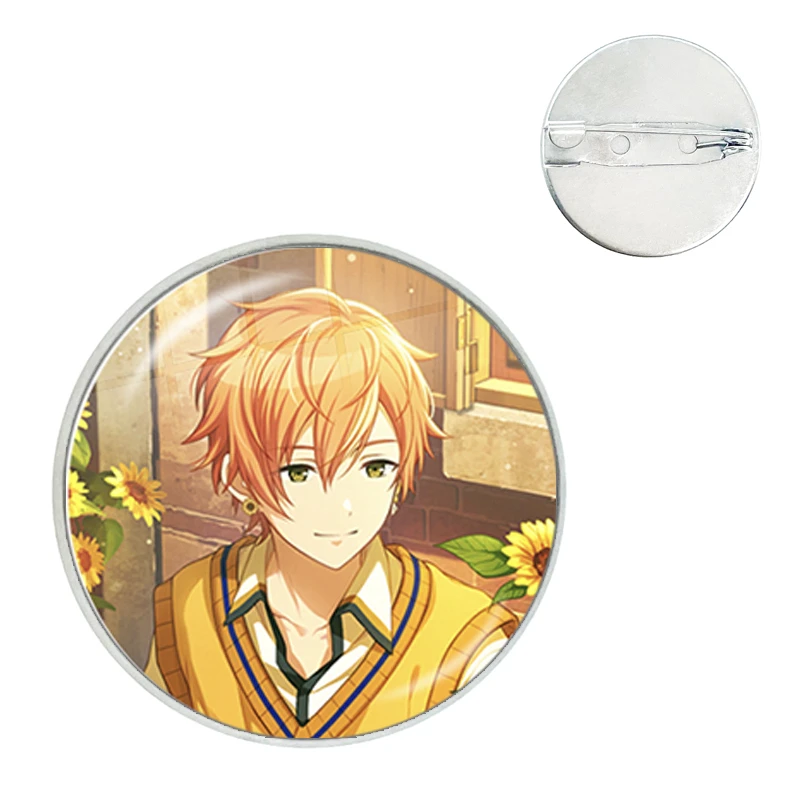 Project SEKAI Anime Shinonome Akito Vivid BAD SQUAD Wonderlands×Showtime Glass Brooches Shirt Lapel Bag Badge Fans Gift