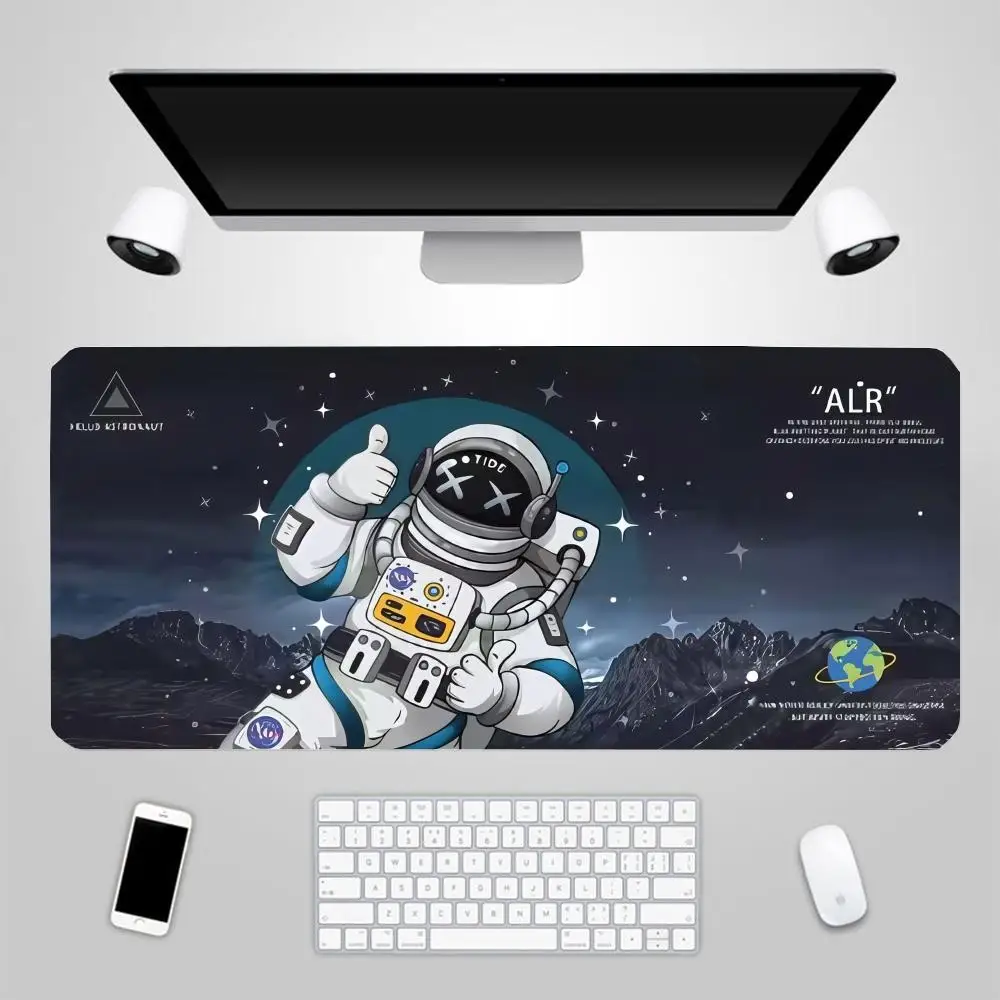 900x 400mm Large game Mouse pad Cartoon Space Astronaut Anime XXL Keyboard Gamer Rubber Mouse Pads on The Table Speed Non-slip D