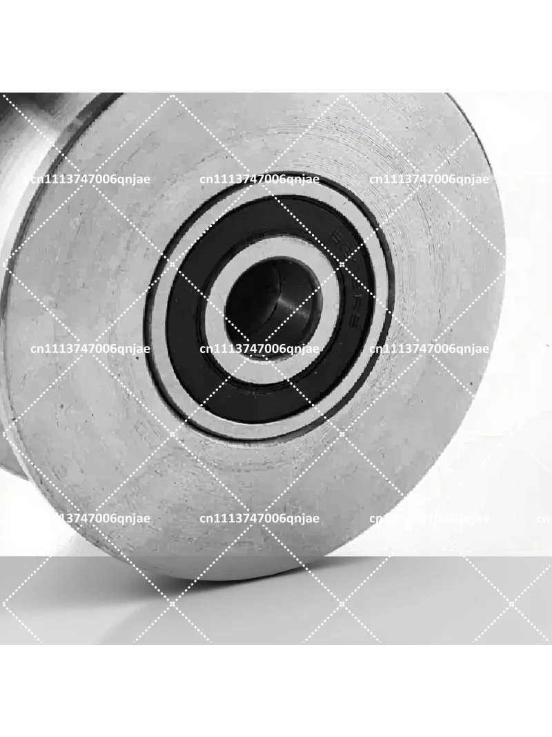 98mm Hanging Guide Rail U Groove Pulley Roller 45 Steel Belt Bearing Wheel for Sliding Door 50mm Tube view 5