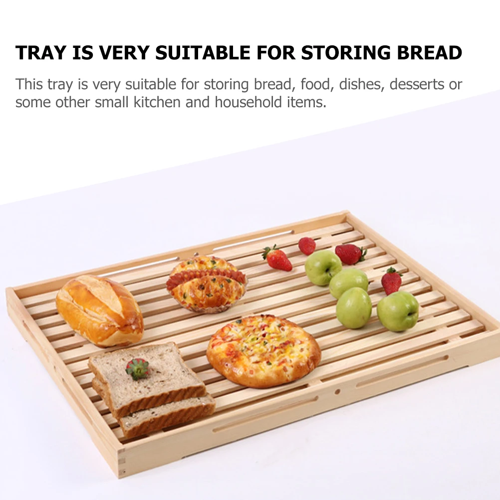 

Baking Display Tray Restaurant Bread Serving Plate Wooden Pallets Trays for Food Small
