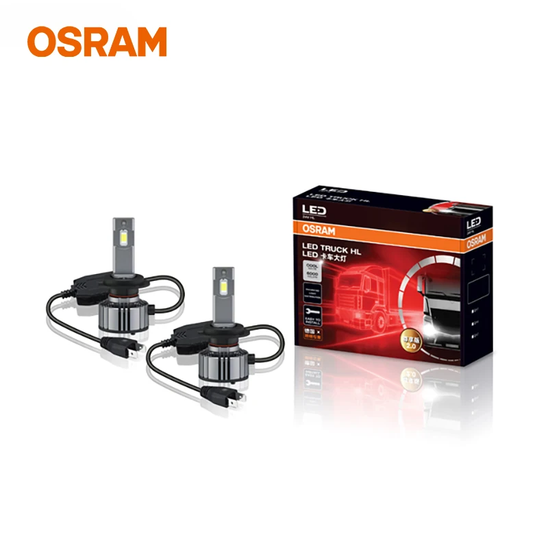 

Светодиодная лампа OSRAM H7 LED ZX2.0 для грузовиков, 24В 55Вт, сверхмощная, 6500K, холодный белый свет, улучшенная замена, яркий дальний и ближний свет