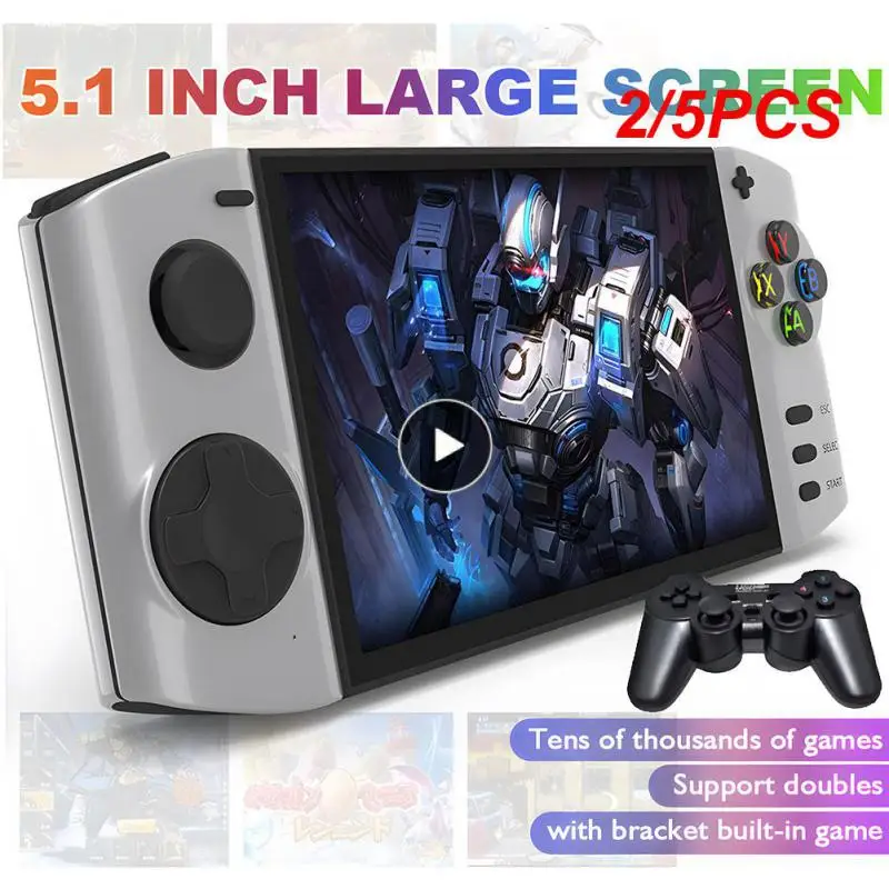 

2/5PCS Video Game Console Mecha Retro High-definition Ips Touch Screen Multi-purpose Console Game Console 5.1 Inch Portable 720p