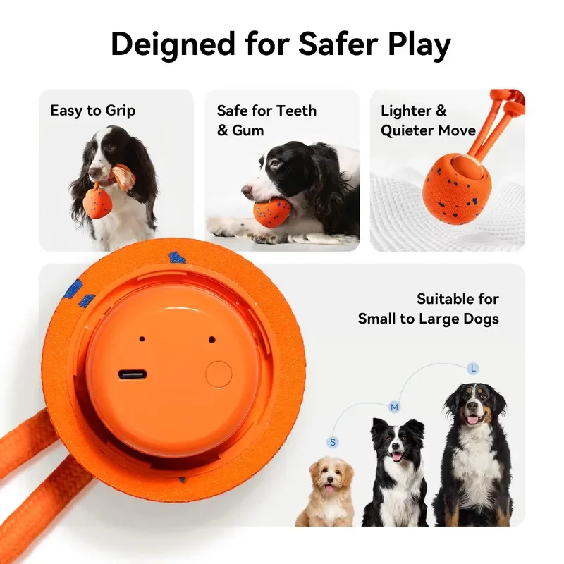 Cheerble E-TPU Active Smart Interactive Dog Toy Wicked Ball Rolly Automatic Moving Bouncing Rotating for Medium and Large