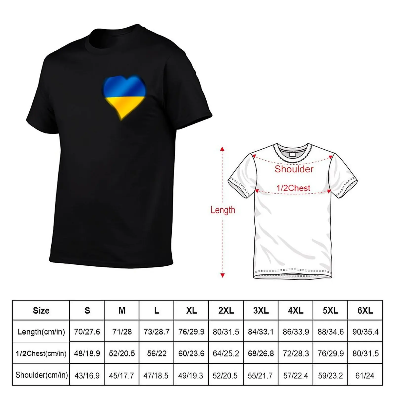 Ukrainian Flag - Ukraine - Heart T-Shirt tops gifts for boyfriend mens t shirts top quality