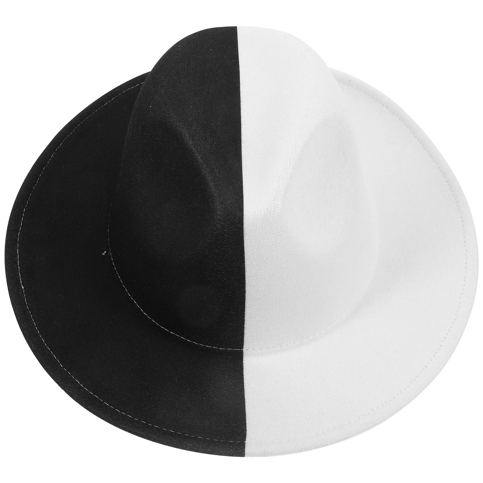 

Dual Color Jazz Hat Men Wool Material Stylish Flat Brim Design Retro Outdoor Leisure Hat Comfortable Long Wearing Mens Headwear