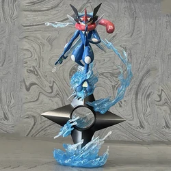 17cm Gk Greninja Pokemon Anime Figure Water Shuriken Evolved Pet Elf Statue Creative Doll Ornament Model Kids Christmas Toy Gift