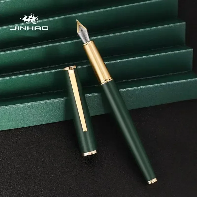 JINHAO-Stylo plume série 95 avec clip doré, stylo à encre, cadeau d'affaires, bureau, étudiant, école, fournitures de papeterie, 0.5mm