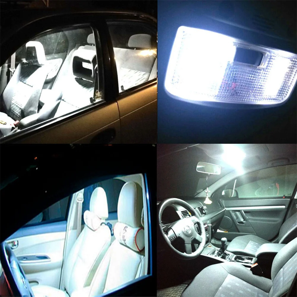 T10 BA9s Auto Interior Reading COB LED Panel Light 6000K Super White COB Dome Festoon Brake License Panel 12v 16 24 36 48LED