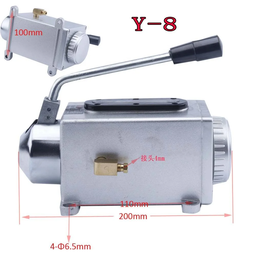Y-8 Manual Lubrication Pump Hand-Operated Oil Pump for Machine Tools and cnc router