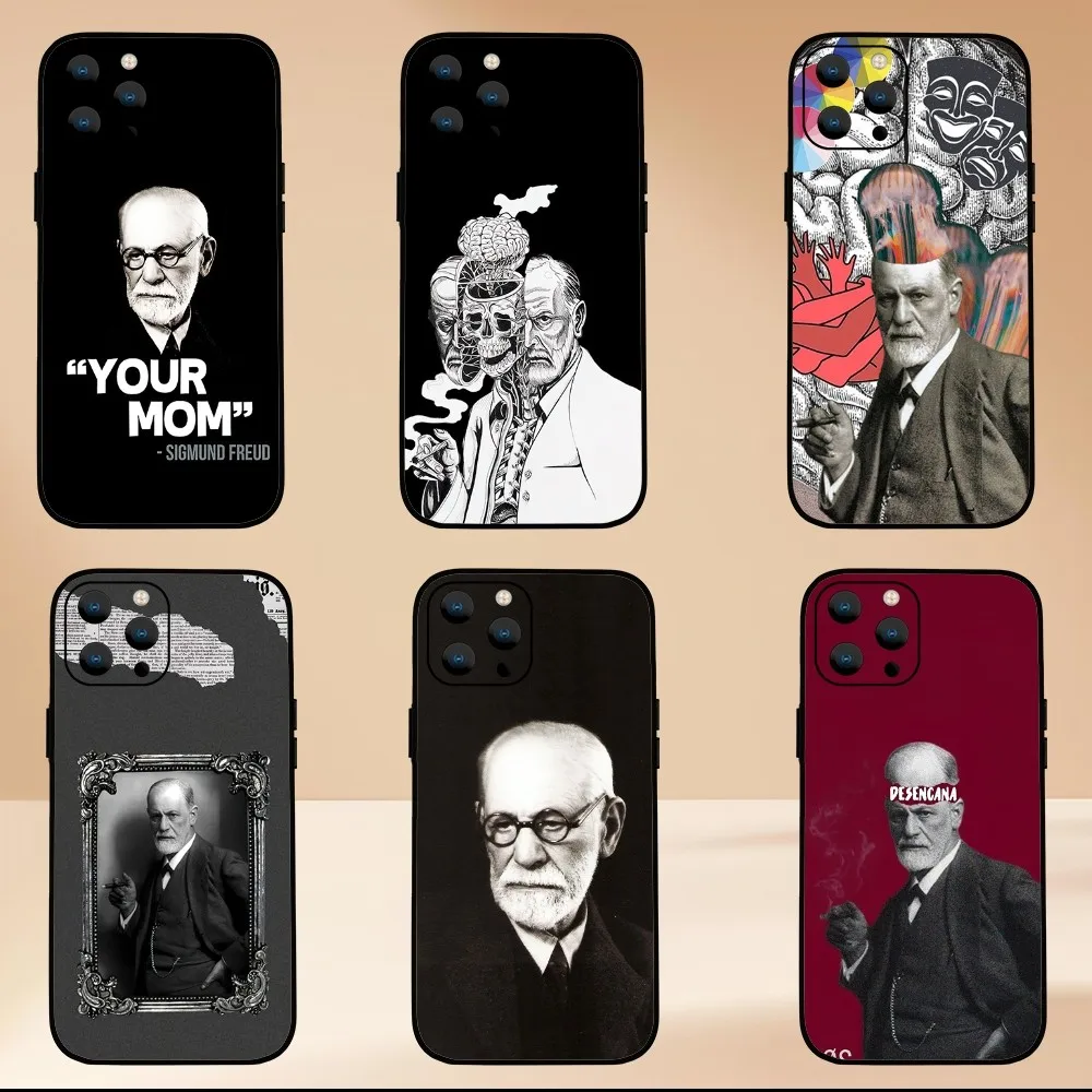 Sigmund psychoanalysis Freud Phone Case For iPhone Mini 11 12 13 14 15 Pro XS Max X Plus SE XR Shell