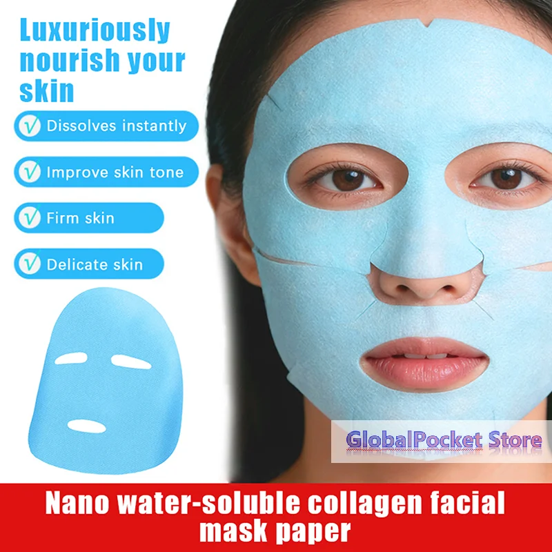 Collagen Film Paper Soluble Facial Mask Face Skin Cheek Sticker Forehead Patch Lines Patches Tightening Skin Care Anti-aging