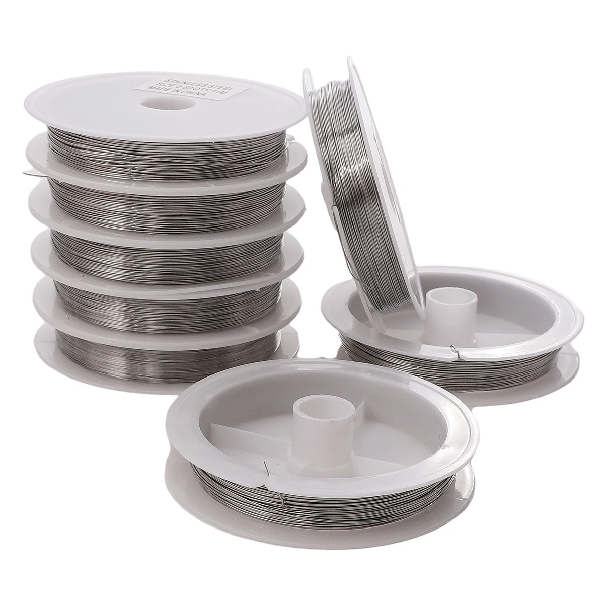 

0.2/0.3/0.4/0.5/0.6mm High Flexibility Anticorrosion Single Strand Soft Steel Beading Wire For Crafting Beading Wrapping Connect