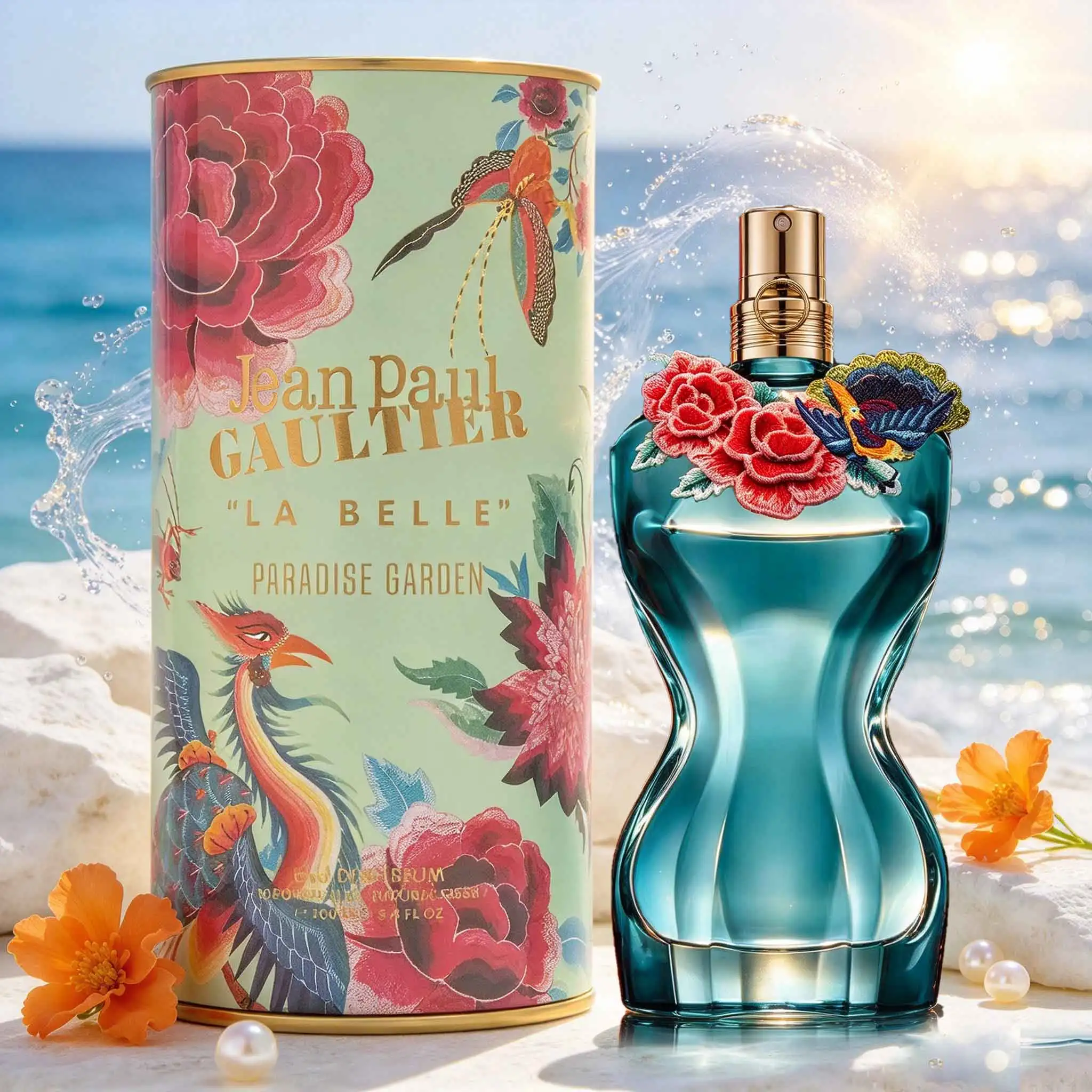 Jean Paul Gaultier La Belle Paradise Garden, 1000 ml/3,4 oz, langanhaltender Duft für Damen. Mehrschichtige, fruchtige Gourmand-Noten. Langanhaltend, geeignet für den täglichen Gebrauch und besondere Anlässe.